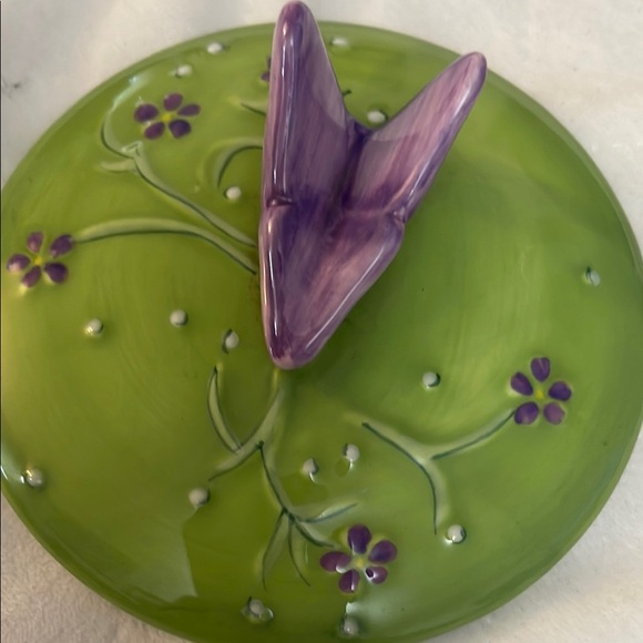 Very Rare Flawless Suzanne Somers 4pc Violets Ceramic Tea Set - Picture 10 of 12